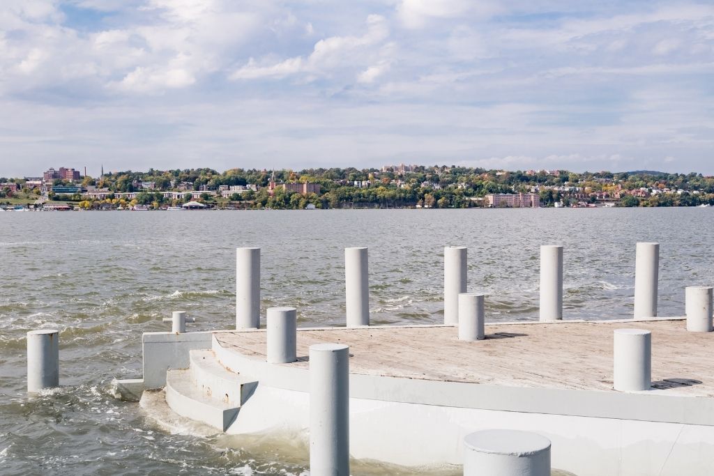 View of the Hudson from Long Dock Park, one of the best things to do in Beacon, NY.