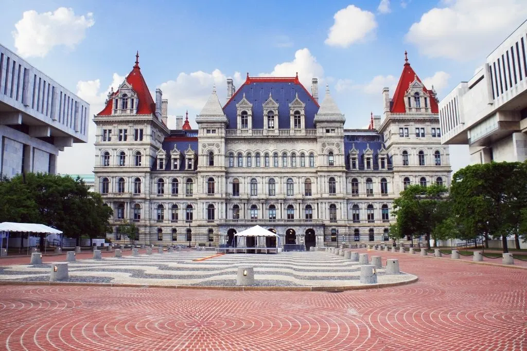Exterior of the New York State Capitol Building in Albany