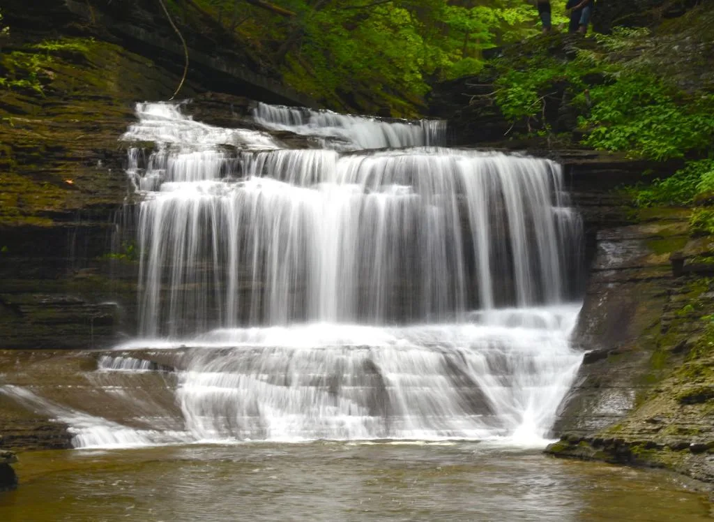 View of Buttermilk Falls from one of the best hikes in New York State.