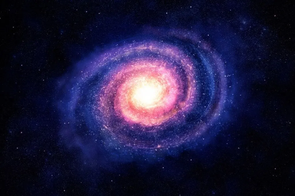 Vibrant galaxy in space. 