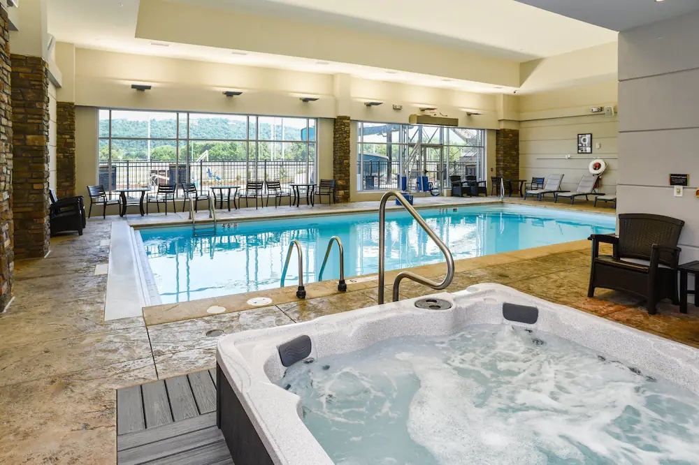 Pool inside the Tioga Downs Casino in Nichols, NY. 