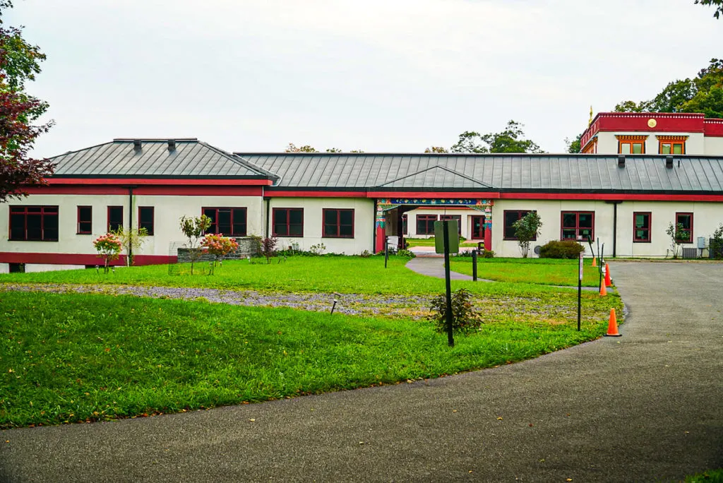 Exterior of Karma Tryana Dharmachakra Monastery in Woodstock, one of the best things to do in Woodstock NY