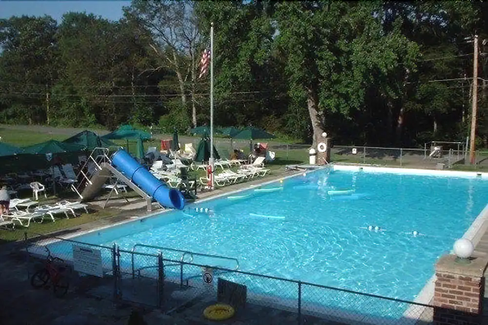 The pool at Bauman's Brookside Resort in the Catskills. 