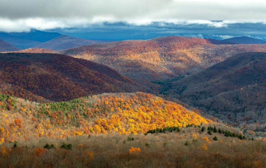 View of the Catskills mountain that surround some of the best all-inclusive resorts in the Catskills. 