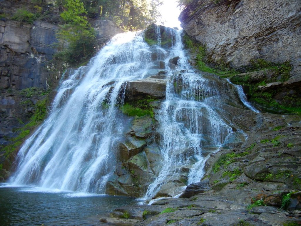 View of Delphi Falls in New York