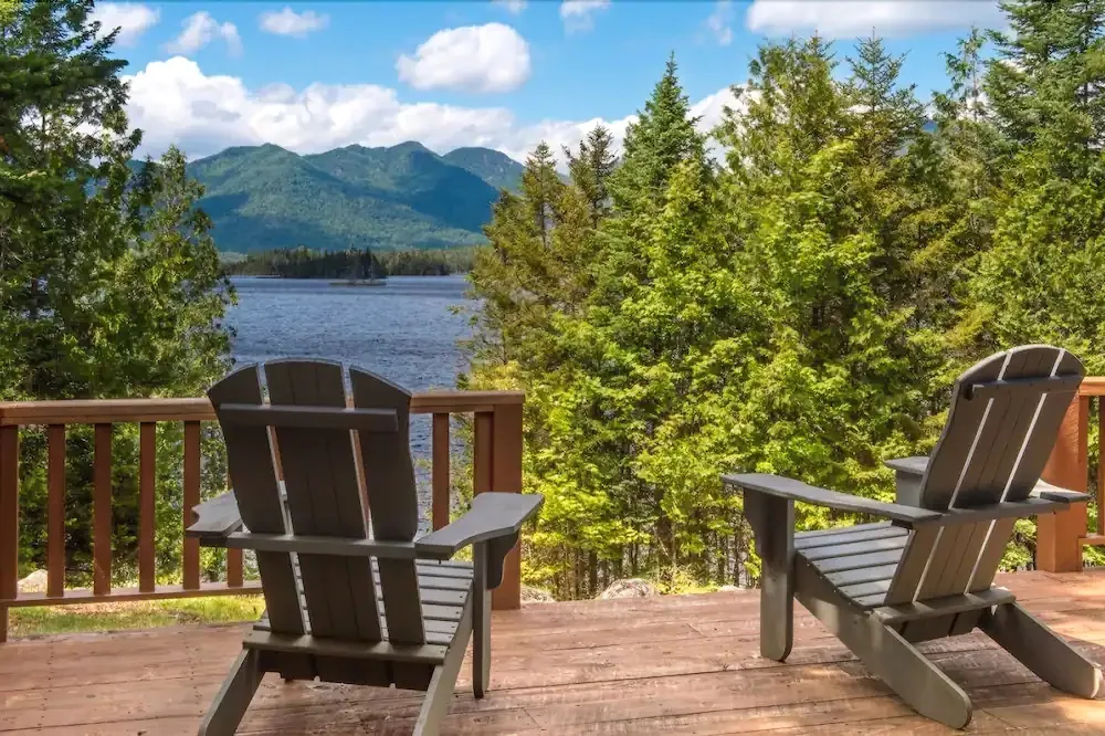 Beautiful view of the lake from the porch of Elk Lake Lodge in North Hudson. 