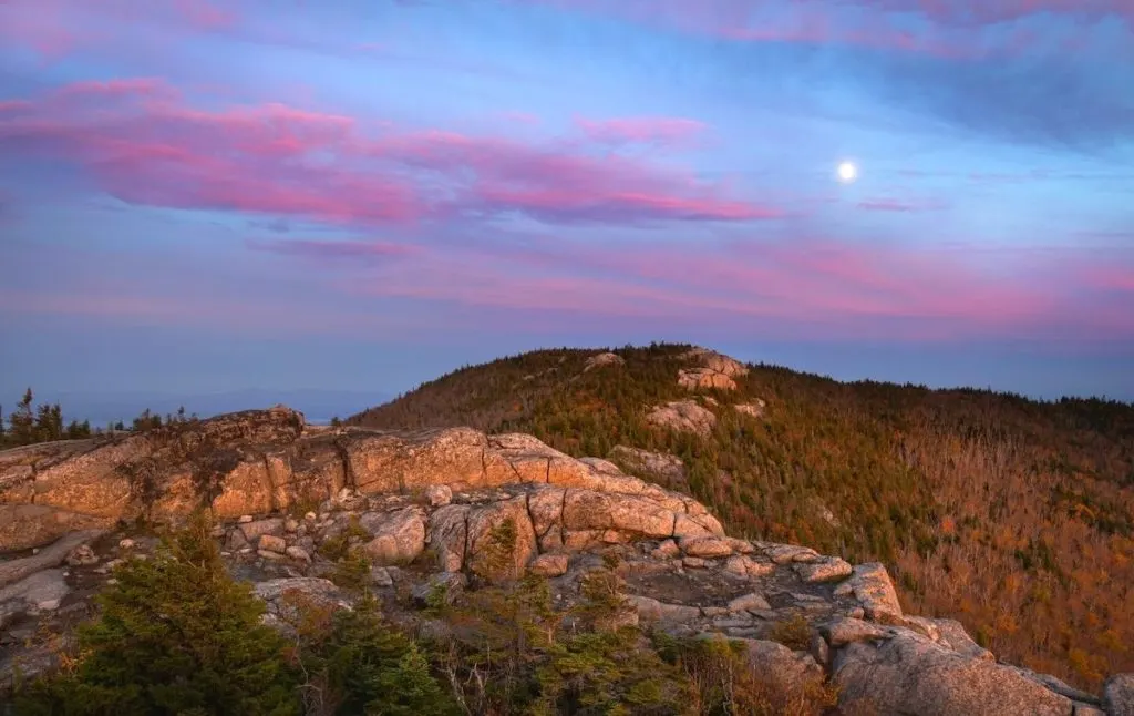 Moon rising on top of Jay Mountain in the Adirondacks. One of the best views in the Adirondacks. 