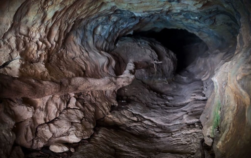 Natural cave in New York. 