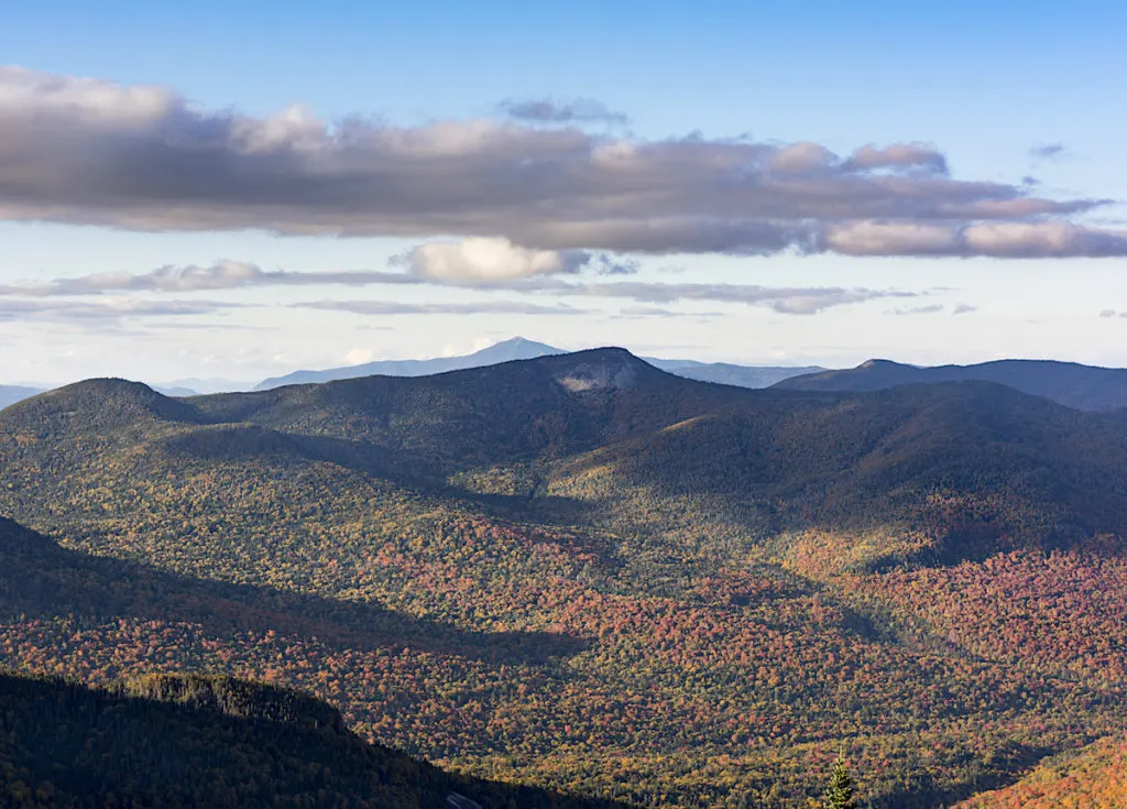 View of Big Slide Mountain from the summit of Gothics mountain, one of the best hikes in the Adirondacks. 