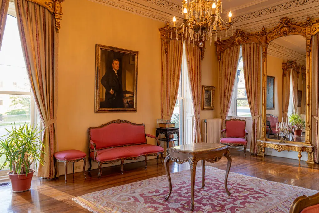 Period piece furniture throughout the interior of the Robert H. Jackson Center in Jamestown NY. 