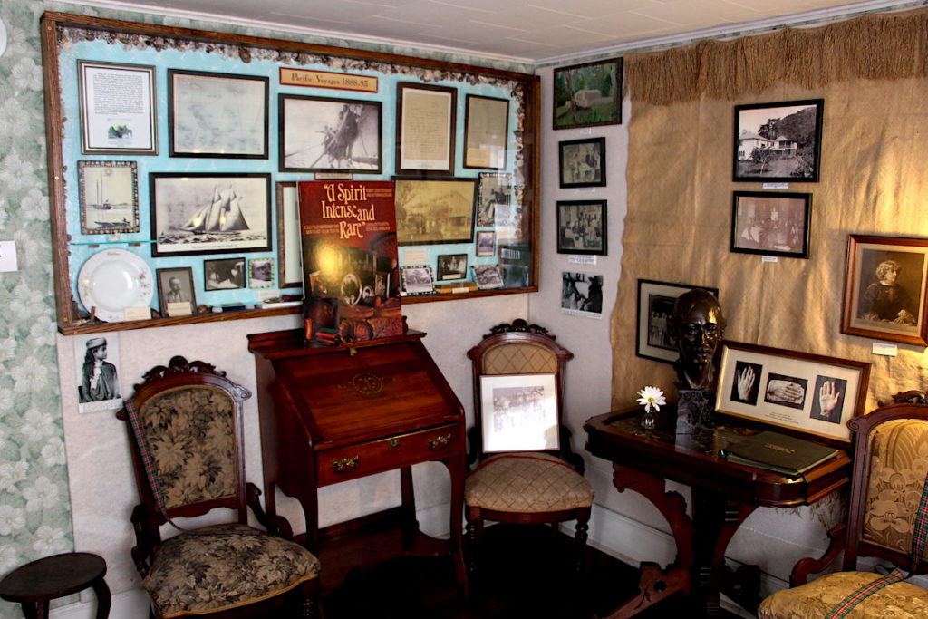Interior of the Robert Louis Stevenson Museum and Cottage, one of the best things to do in Saranac Lake NY. 