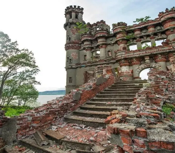 View of Bannerman Castle, one of the best things to do in Cold Spring NY