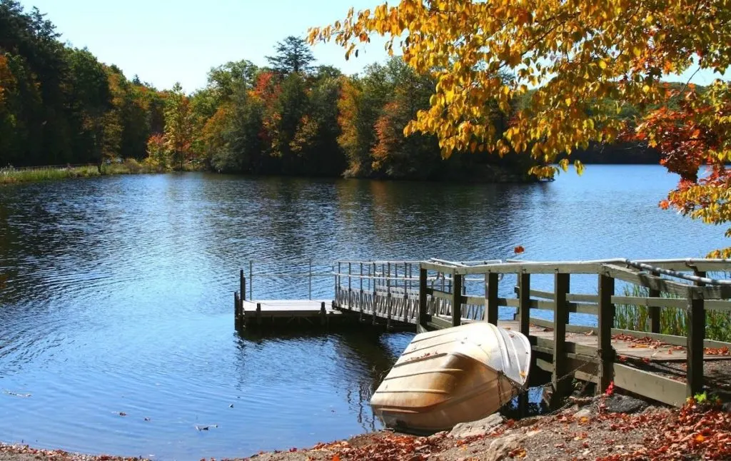 Boat launch at Clarence Fahnestock State Park, one of the top state parks in NY. 