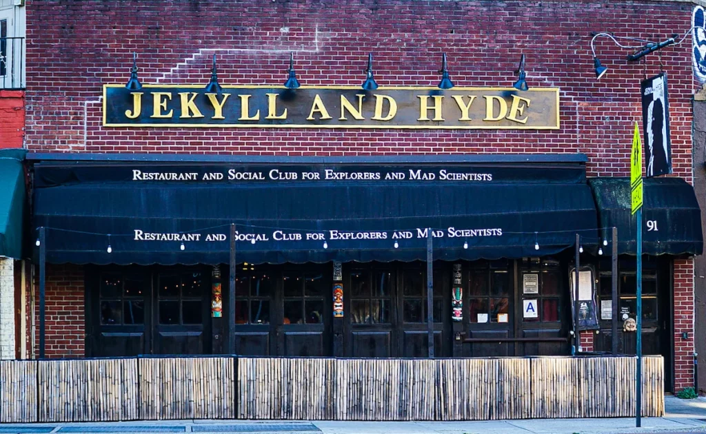 Exterior of Jekyll and Hyde, one of the more unique restaurants in NYC. 
