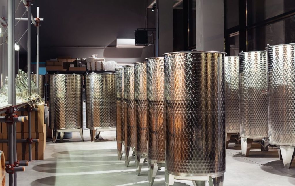 Interior of a whiskey distillery