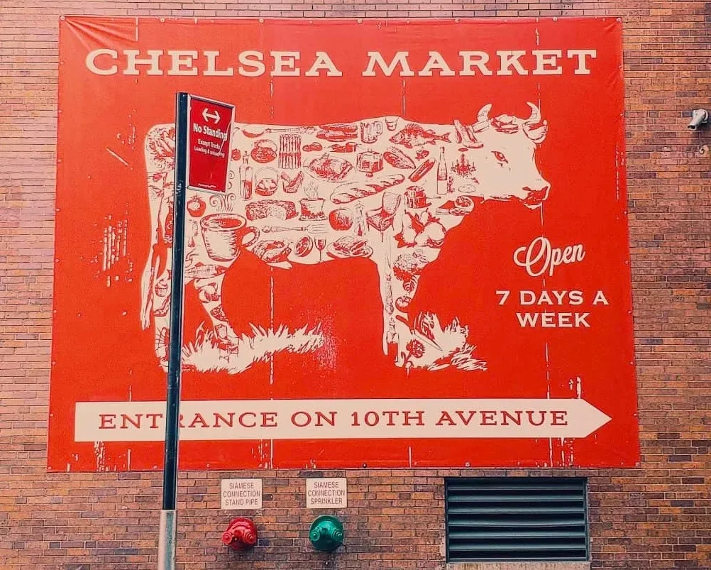 View of the sign for Chelsea Market