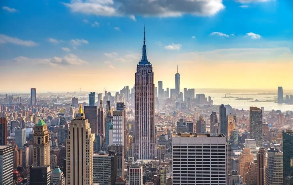 View of the Empire State Building.