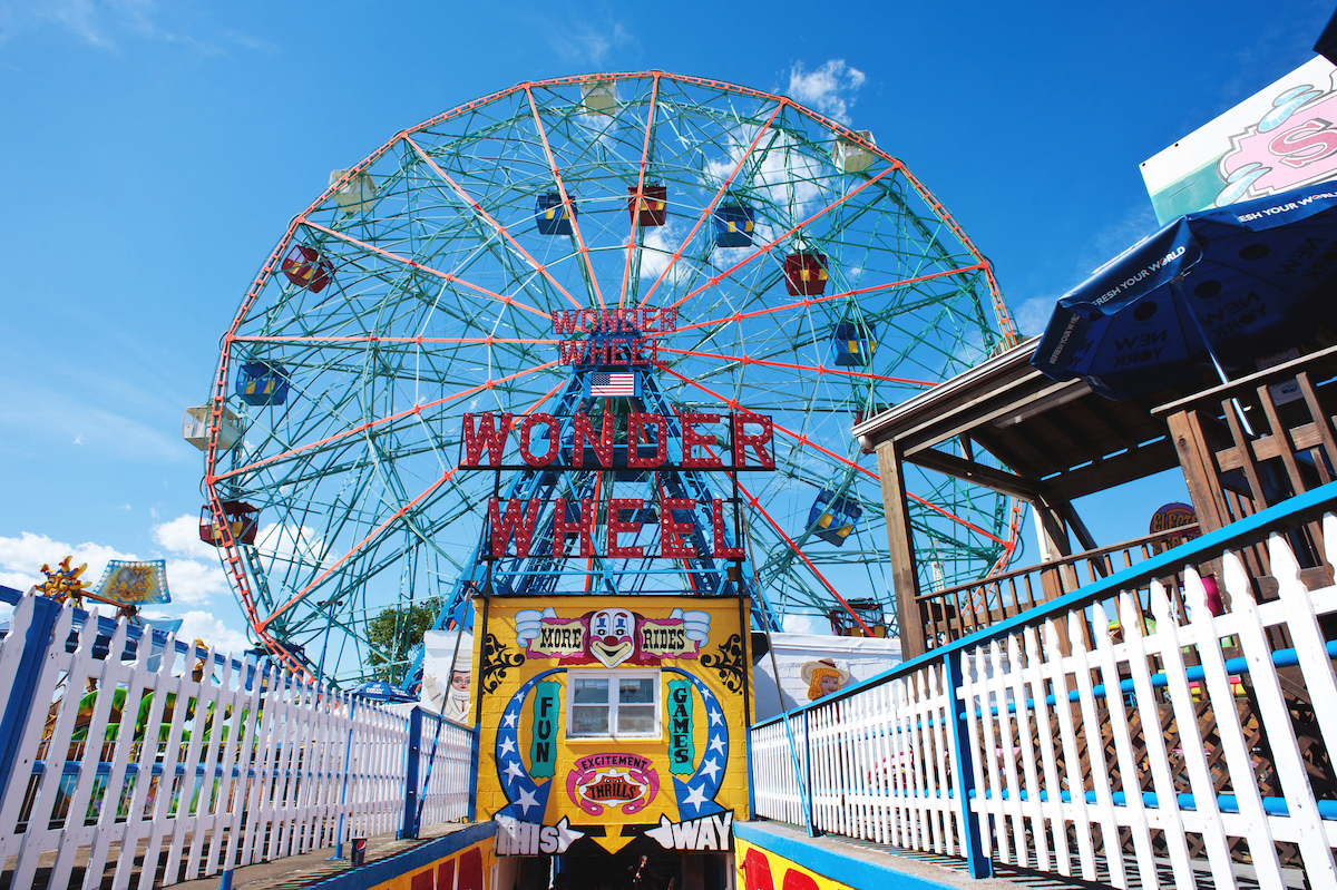 Wonder wheel at Coney Island.