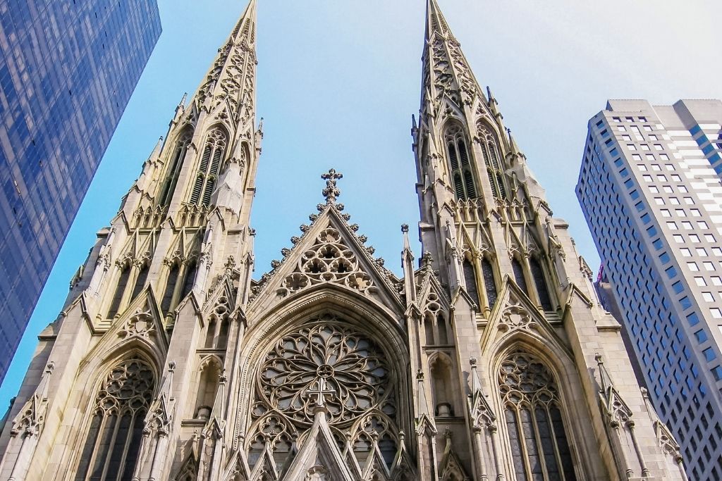 Exterior of St. Patrick's Cathedral, one of the best free things to do in NYC. 