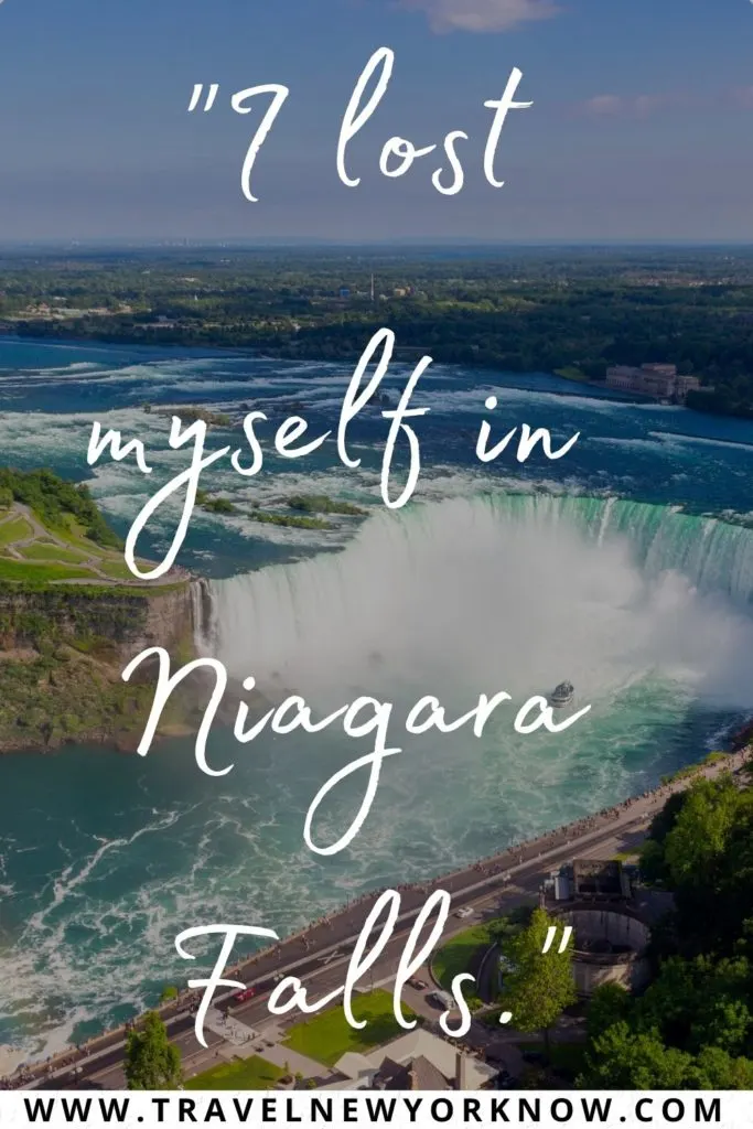 Niagara falls with one of the best Niagara Falls quotes
