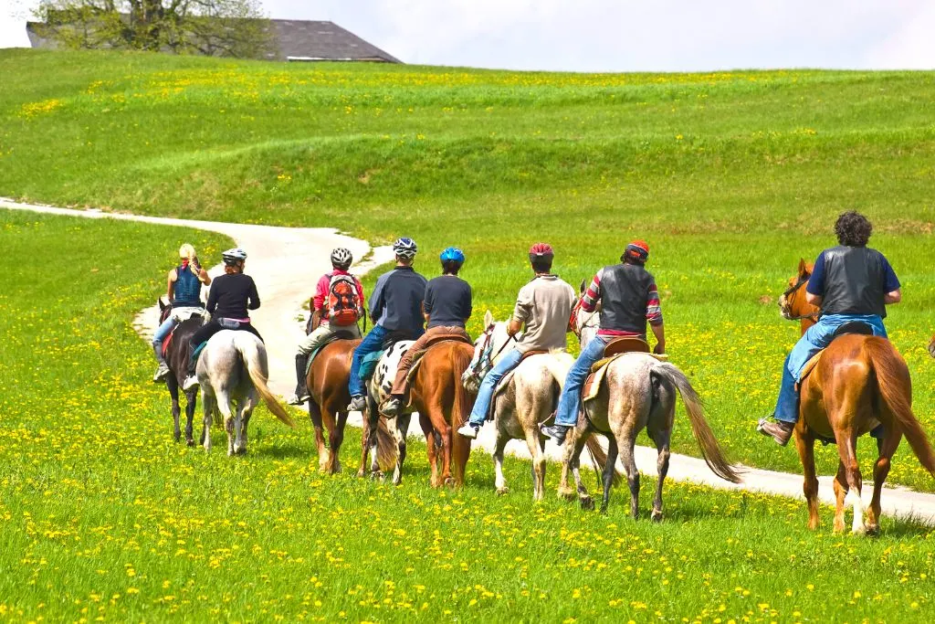 Group horseback riding in Montauk, best things to do in Montauk. 