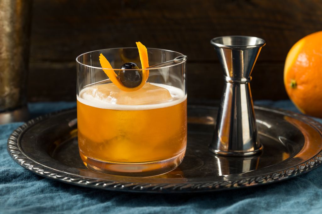 Old-fashioned cocktail from a speakeasy.