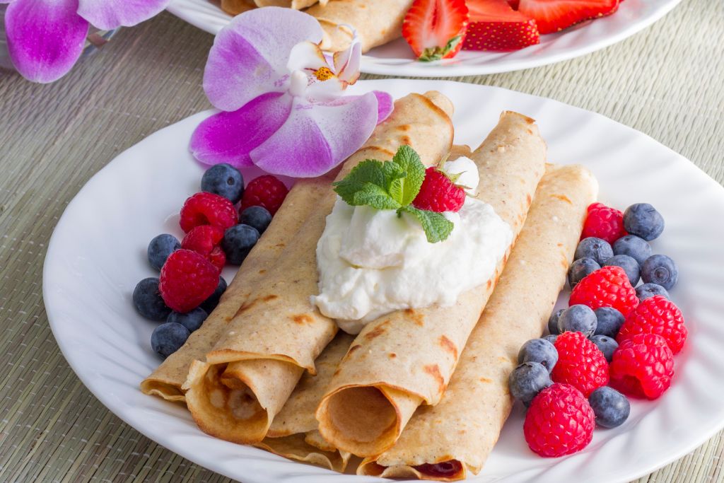 Rolled crepes serves as the best brunch in Brooklyn. 