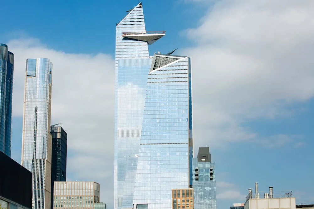 View of the Edge Observation deck in Hudson Yards. Easily one of the most unusual things to do in NYC. 