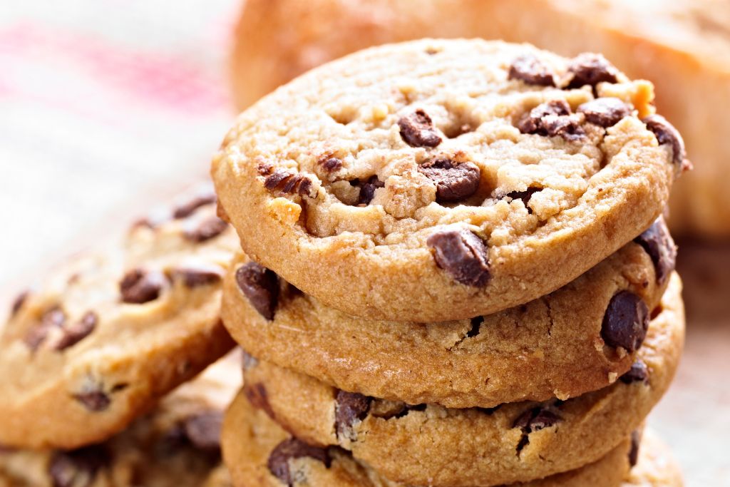 A pile of chocolate chip cookies from one of the best coffee shops NYC has to offer.