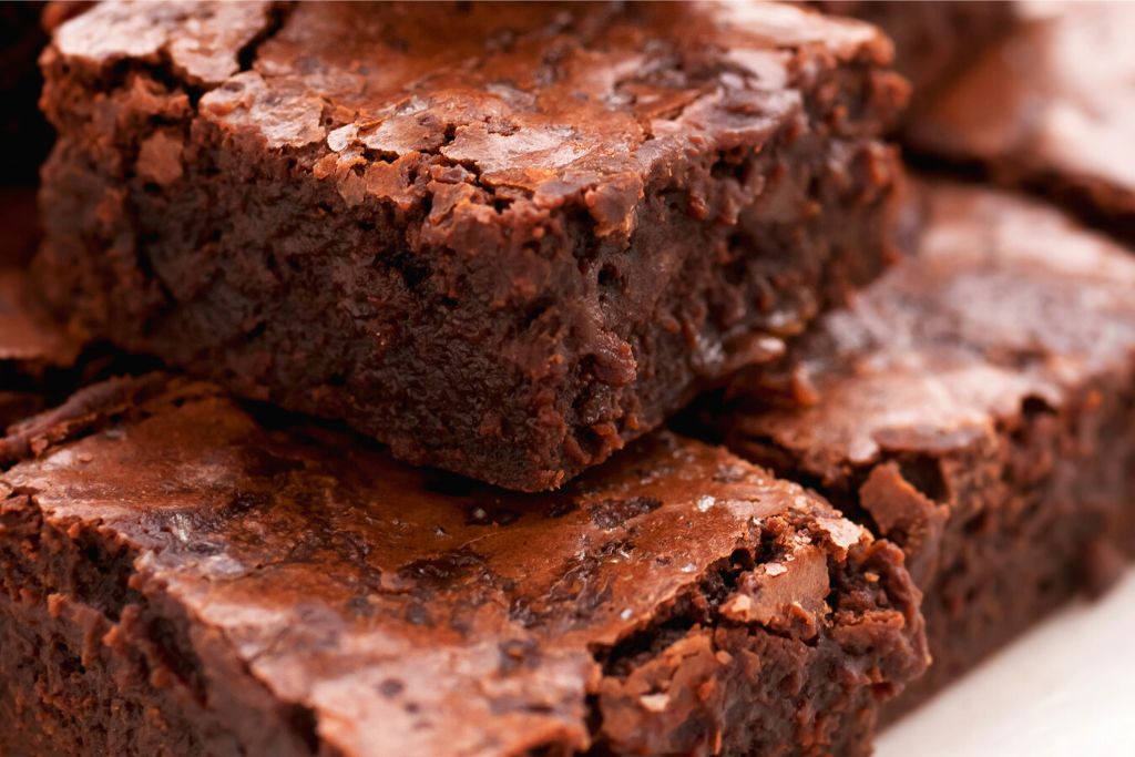 Rich and chocolatey homemade brownie. 