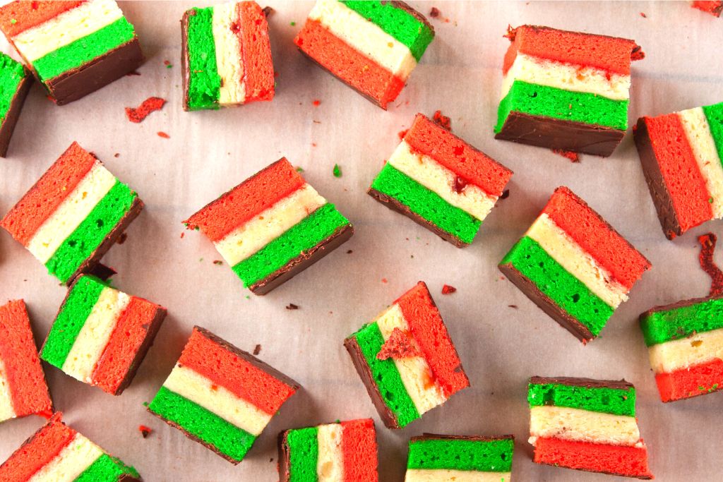 Italian rainbow cookies from one of the best bakeries on Long Island