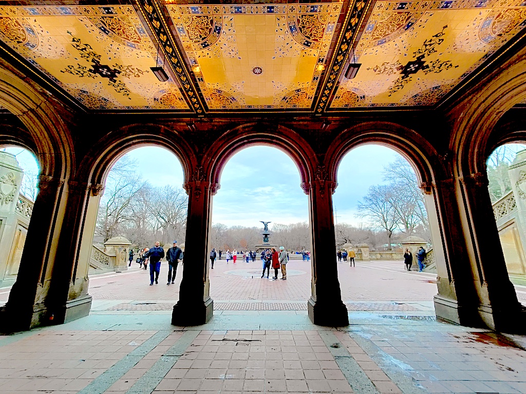 View of the stunning arcade at Bethesda Terrace. 