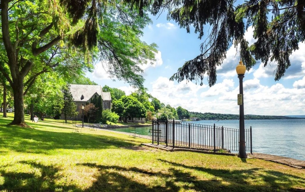 Picture perfect shores of Skaneateles Lake, one os the most beautiful lakes in New York State.